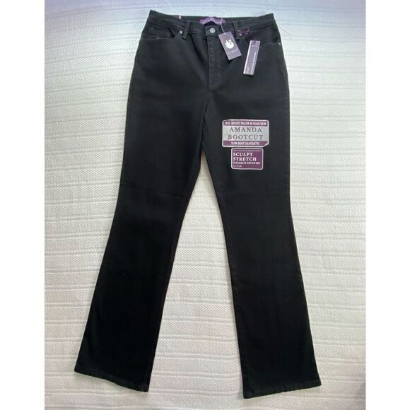 Gloria Vanderbilt 12 Amanda BootCut Classic Rise Black Jeans - Picture 9 of 9